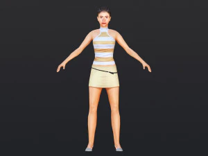 Woman 34 With 52 Animations 32 Morphs 3D Model