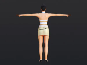 Woman 34 With 52 Animations 32 Morphs 3D Model