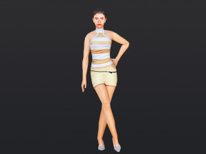 Woman 34 With 52 Animations 32 Morphs 3D 模型
