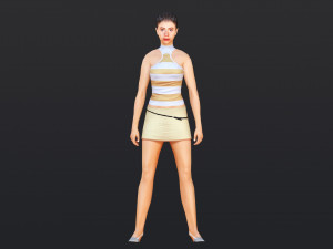 Woman 34 With 52 Animations 32 Morphs 3D 模型