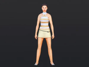 Woman 34 With 52 Animations 32 Morphs 3D Model