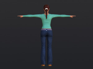 Woman 35 With 52 Animations 32 Morphs Modello 3D