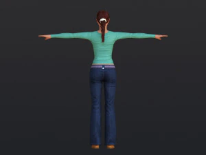 Woman 35 With 52 Animations 32 Morphs 3D Model