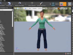 Woman 35 With 52 Animations 32 Morphs 3D Model