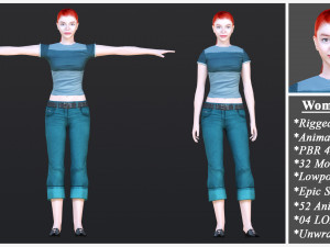 Woman 21 To 25 With 52 Animations 32 Morphs Model 3D