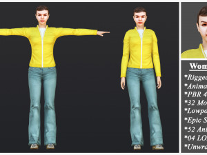 Woman 21 To 25 With 52 Animations 32 Morphs Model 3D