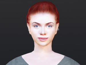 Kobieta od 31 do 35 lat z 52 animacjami i 32 przemianami Model 3D