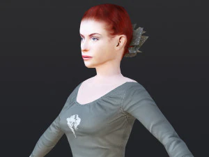 Kobieta od 31 do 35 lat z 52 animacjami i 32 przemianami Model 3D