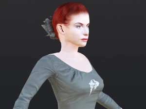 Kobieta od 31 do 35 lat z 52 animacjami i 32 przemianami Model 3D