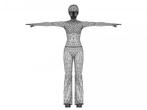 Kobieta od 31 do 35 lat z 52 animacjami i 32 przemianami Model 3D