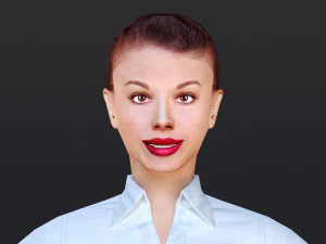 Kobieta od 31 do 35 lat z 52 animacjami i 32 przemianami Model 3D