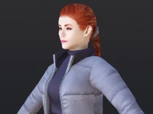 Kobieta od 31 do 35 lat z 52 animacjami i 32 przemianami Model 3D