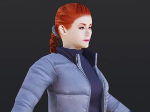 Kobieta od 31 do 35 lat z 52 animacjami i 32 przemianami Model 3D