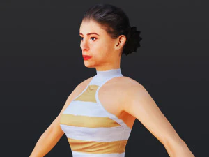 Kobieta od 31 do 35 lat z 52 animacjami i 32 przemianami Model 3D