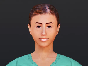 Kobieta od 31 do 35 lat z 52 animacjami i 32 przemianami Model 3D