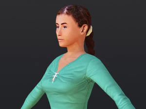 Kobieta od 31 do 35 lat z 52 animacjami i 32 przemianami Model 3D