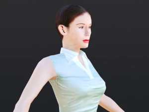 Woman 36 With 52 Animations 32 Morphs 3D Model