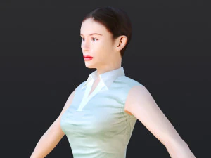Woman 36 With 52 Animations 32 Morphs 3D Model