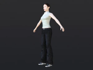 Woman 36 With 52 Animations 32 Morphs 3D Model