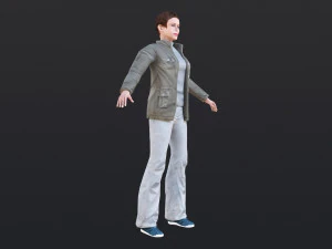 Woman 37 With 52 Animations 32 Morphs 3D Model
