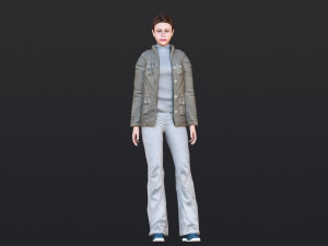 Woman 37 With 52 Animations 32 Morphs 3D Модель