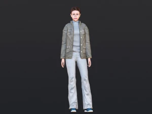 Woman 37 With 52 Animations 32 Morphs 3D Model