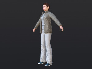 Woman 37 With 52 Animations 32 Morphs 3D Модель