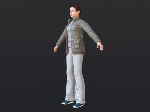Woman 37 With 52 Animations 32 Morphs 3D Model
