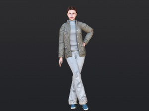 Woman 37 With 52 Animations 32 Morphs 3D Модель
