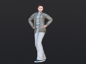 Woman 37 With 52 Animations 32 Morphs 3D Модель