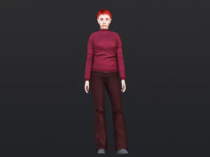 Woman 38 With 52 Animations 32 Morphs 3D Model
