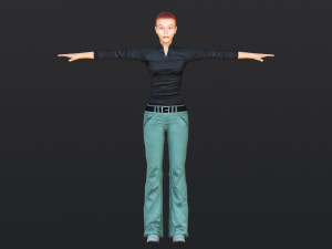 Woman 39 With 52 Animations 32 Morphs 3D Model