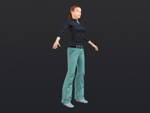 Woman 39 With 52 Animations 32 Morphs 3D Model
