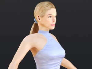Woman 40 With 52 Animations 32 Morphs 3D Model