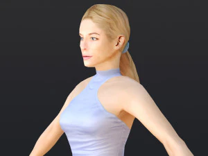 Woman 40 With 52 Animations 32 Morphs 3D Model