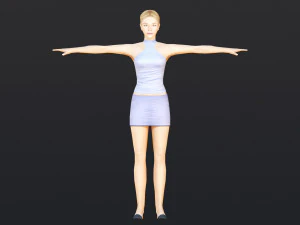 Woman 40 With 52 Animations 32 Morphs 3D Model