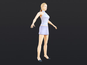 Woman 40 With 52 Animations 32 Morphs Model 3D