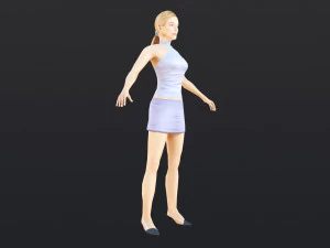 Woman 40 With 52 Animations 32 Morphs 3D Model
