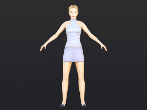 Woman 40 With 52 Animations 32 Morphs Model 3D