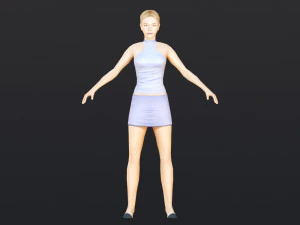 Woman 40 With 52 Animations 32 Morphs 3D Model