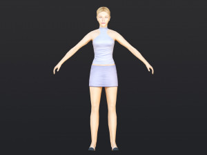 Woman 40 With 52 Animations 32 Morphs Model 3D