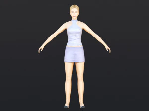 Woman 40 With 52 Animations 32 Morphs 3D Model