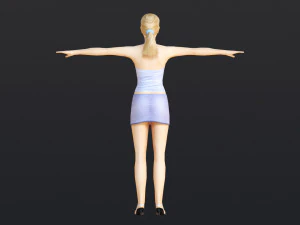 Woman 40 With 52 Animations 32 Morphs 3D Model