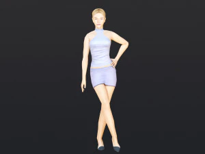 Woman 40 With 52 Animations 32 Morphs 3D Model