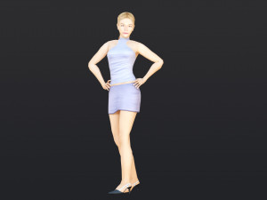 Woman 40 With 52 Animations 32 Morphs Model 3D