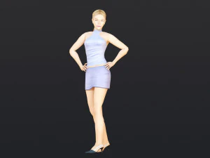 Woman 40 With 52 Animations 32 Morphs 3D Model