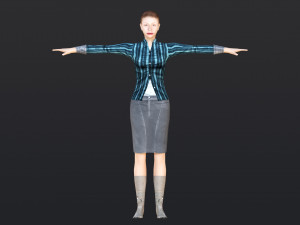 Woman 41 With 52 Animations 32 Morphs 3D Model