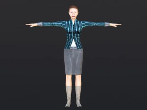 Woman 41 With 52 Animations 32 Morphs 3D Model