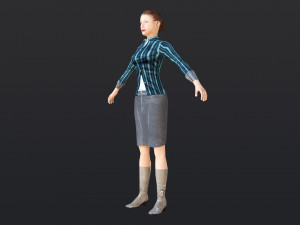 Woman 41 With 52 Animations 32 Morphs 3D Model