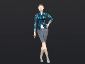 Woman 41 With 52 Animations 32 Morphs 3D Model